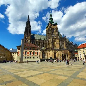 St. Vitus Cathedral, in the Prague Castle Complex in Prague, Czech Republic