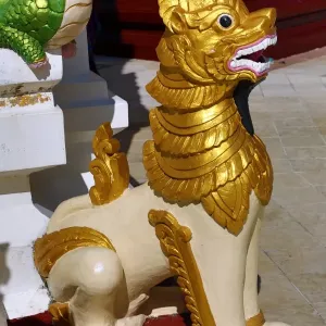 Statue at the Shwedagon Pagoda, Yangon, Myanmar