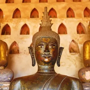 Statues of Buddha at Wat Si Saket Buddhist Temple, Vientiane, Laos Statues of Buddha at Wat Si Saket Buddhist Temple, Vientiane, Laos