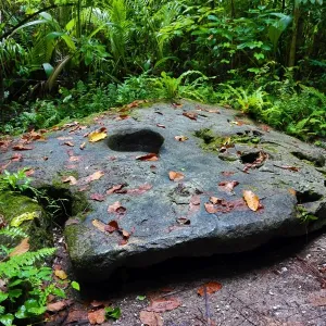 Stone money rock formation, Carp Island, Republic of Palau, Micronesia, Pacific Ocean