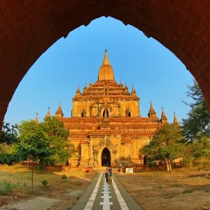 Sulamani Guphaya Temple Pagoda on the Plain of Bagan, Bagan, Myanmar (Burma)