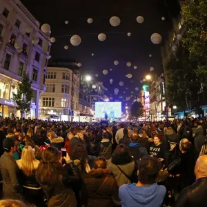 Switching on Oxford Street Christmas lights in London