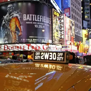 Times Square at night in New York