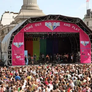 Trafalgar Square stage at London Pride Parade 2009