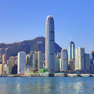 Victoria Harbour and the Hong Kong city skyline in Hong Kong, China Victoria Harbour and the Hong Kong city skyline in Hong Kong, China