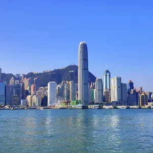 Victoria Harbour and the Hong Kong city skyline in Hong Kong, China Victoria Harbour and the Hong Kong city skyline in Hong Kong, China
