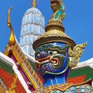 Virulhok Temple Guardian statue, Wat Phra Kaew Temple in Bangkok Virulhok Temple Guardian statue, Wat Phra Kaew Temple in Bangkok