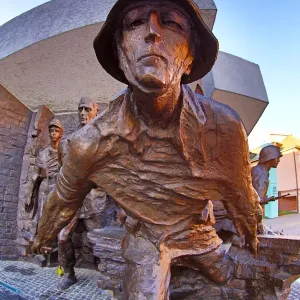 Warsaw Uprising Monument (Pomnik Powstania Warszawskiego) in Plac Krasi?skich in Warsaw, Poland