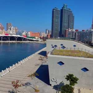 Waterfront and pier in Kaohsiung Harbour, Kaohsiung City, Taiwan