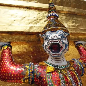 Yaksha Demon Statue at the Grand Palace Complex, Wat Phra Kaew, Bangkok Yaksha Demon Statue at the Grand Palace Complex, Wat Phra Kaew, Bangkok