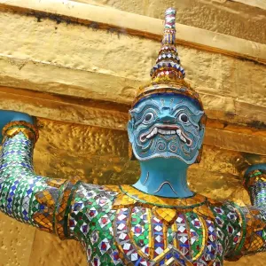 Yaksha Demon Statue, Wat Phra Kaew, Temple of the Emerald Buddha Complex, Bangkok, Thailand