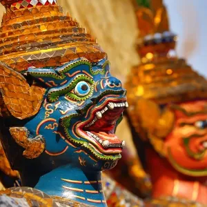 Yaksha Demon Statue at Wat Phra Kaew Temple complex Bangkok, Thailand Yaksha Demon Statue at Wat Phra Kaew Temple complex Bangkok, Thailand