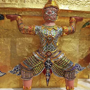 Yaksha Demon Statue at Wat Phra Kaew Temple complex Bangkok, Thailand