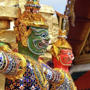 Yaksha Demon Statue at Wat Phra Kaew Temple complex Bangkok, Thailand