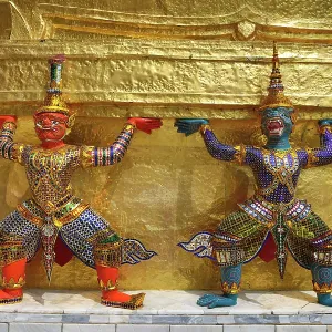 Yaksha Demon Statue at Wat Phra Kaew Temple complex Bangkok, Thailand