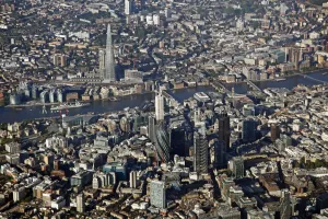 Aerial view of the London Skyline