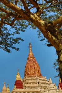 Burma: Ananda Pagoda Temple in Old Bagan, Bagan, Myanmar (Burma)