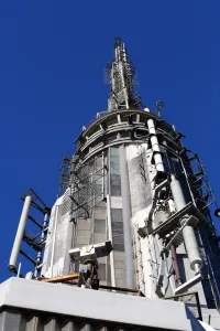 States: Antenna on the top of the Empire State Building, New York. America