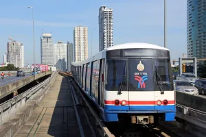 Trains: Bangkok metro BTS train, Bangkok, Thailand