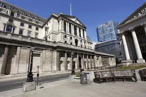 Centre: The Bank of England and Royal Exchange, London