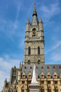Statue: The Belfort van Gent, the Belfry of Ghent, Ghent, Belgium