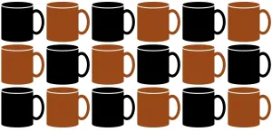 Drinking: Black and brown Coffee and Tea Mugs hot drink mug design