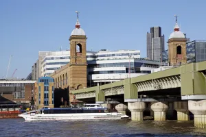 Stock Geography: Blackfriars Station and Bridge, London