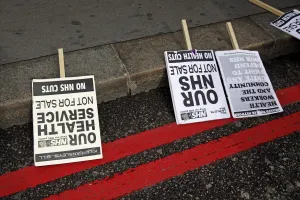 Service: Block the Bridge, pro-NHS demonstration, London, England