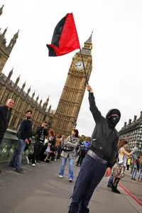 Service: Block the Bridge, pro-NHS demonstration, London, England