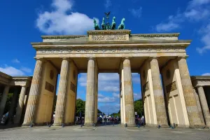 Pillars: The Brandenburg Gate or Brandenburger Tor, Berlin, Germany