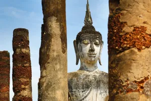 Wonders Of Thailand: Buddha Statue at Wat Mahathat temple, Sukhotai, Thailand