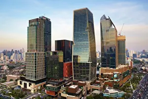 Center: Buildings of One Bangkok business and shopping centre, Bangkok, Thailand