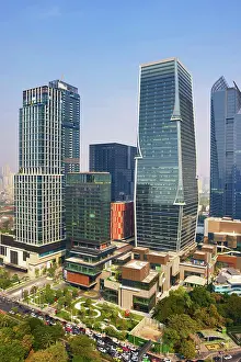 Center: Buildings of One Bangkok business and shopping centre, Bangkok, Thailand