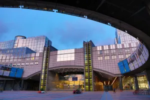 Buildings of the European Parliament Complex at the Espace Leopold, Brussels, Belgium