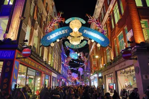 Carnaby Street Christmas lights switched on, Carnaby Street, London