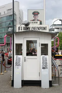 Memorial: Checkpoint Charlie border crossing in Berlin, Germany