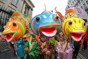 Chinese New Year Parade 2015 for the Year of the Sheep or Goat, London