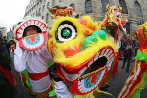 Chinese New Year Parade 2015 for the Year of the Sheep or Goat, London