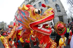 Chinese New Year Parade 2015 for the Year of the Sheep or Goat, London