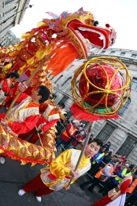 Chinese New Year Parade 2015 for the Year of the Sheep or Goat, London