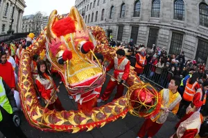 Chinese New Year Parade 2015 for the Year of the Sheep or Goat, London