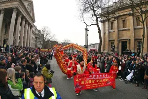 Chinese New Year Parade 2015 for the Year of the Sheep or Goat, London