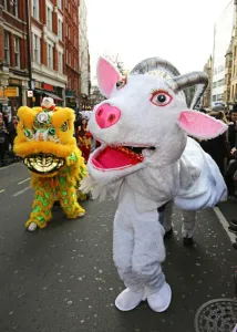 Chinese New Year Parade 2015 for the Year of the Sheep or Goat, London