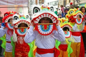 Chinese New Year Parade 2015 for the Year of the Sheep or Goat, London