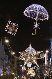 Christmas lights in Oxford Street, London