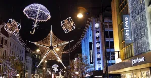 Christmas lights in Oxford Street, London