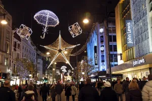 Christmas lights in Oxford Street, London