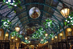 Illuminated: Christmas lights switched on in Covent Garden Market, London