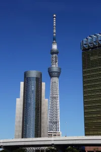 Tokyo, Japan: City skyline of Sumeda with the Tokyo Skytree Tower, Tokyo, Japan