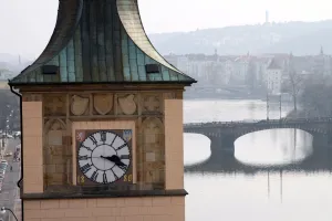 Stock Geography: Clock tower in Prague